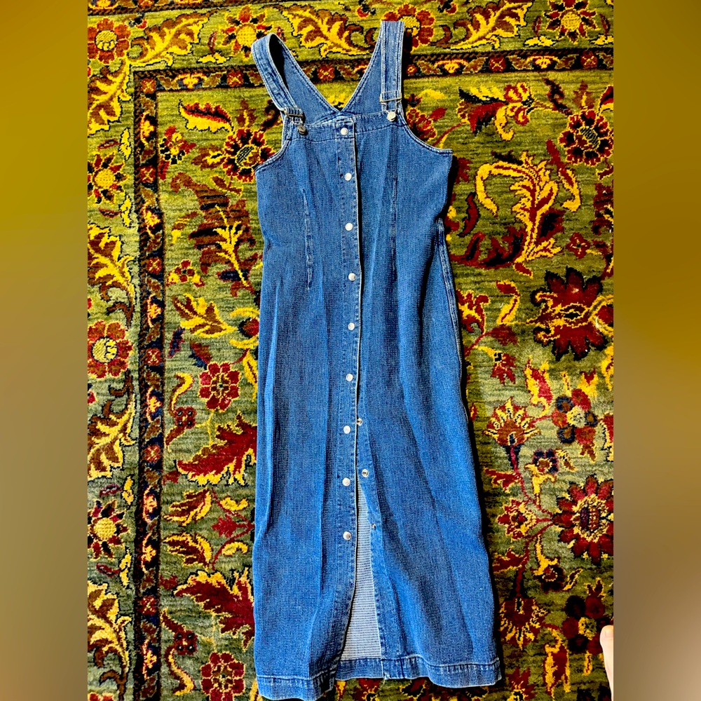 Vintage Guess Blue Denim snap button down Dress